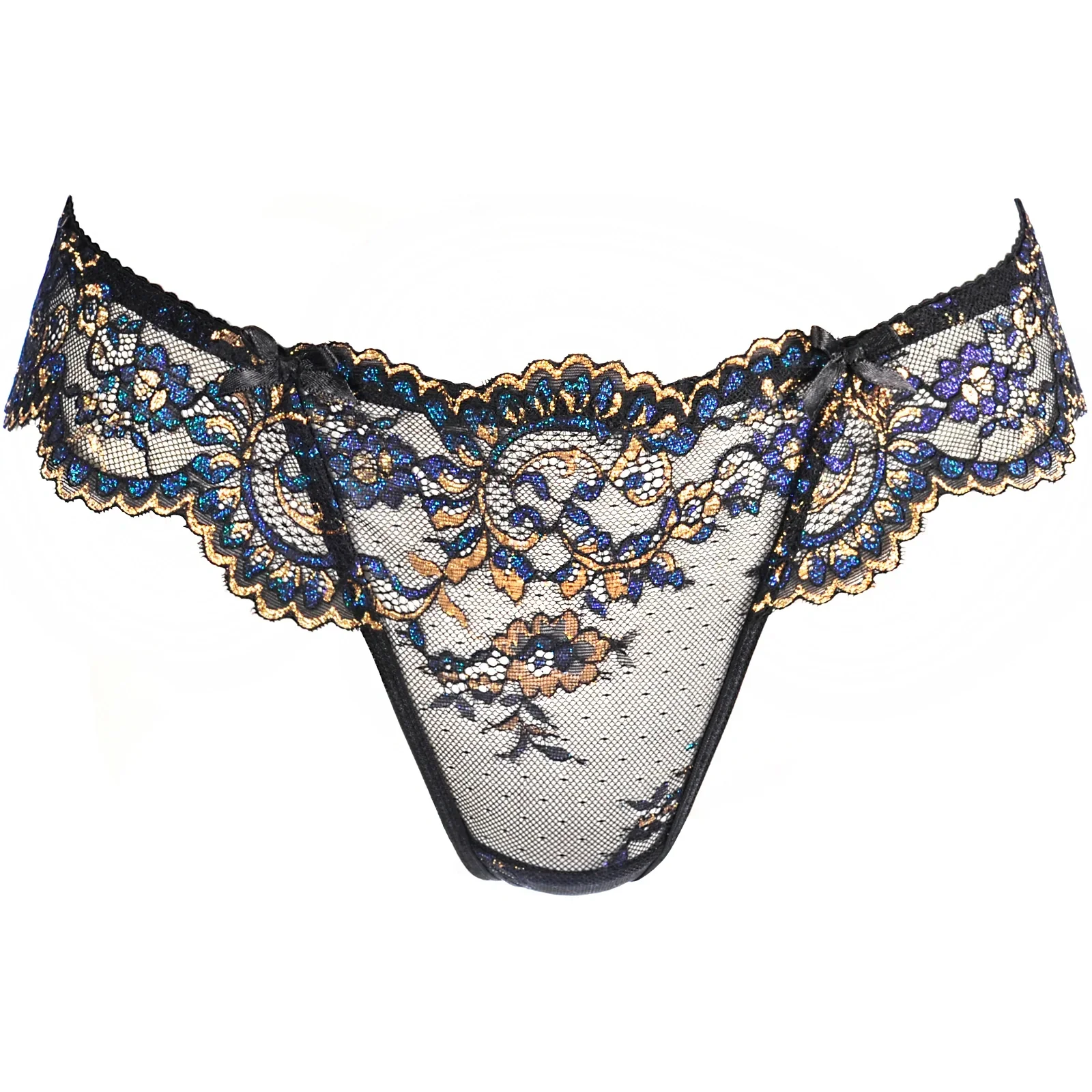 Axami Sensations Sheer Lace Thong Panty — view 3