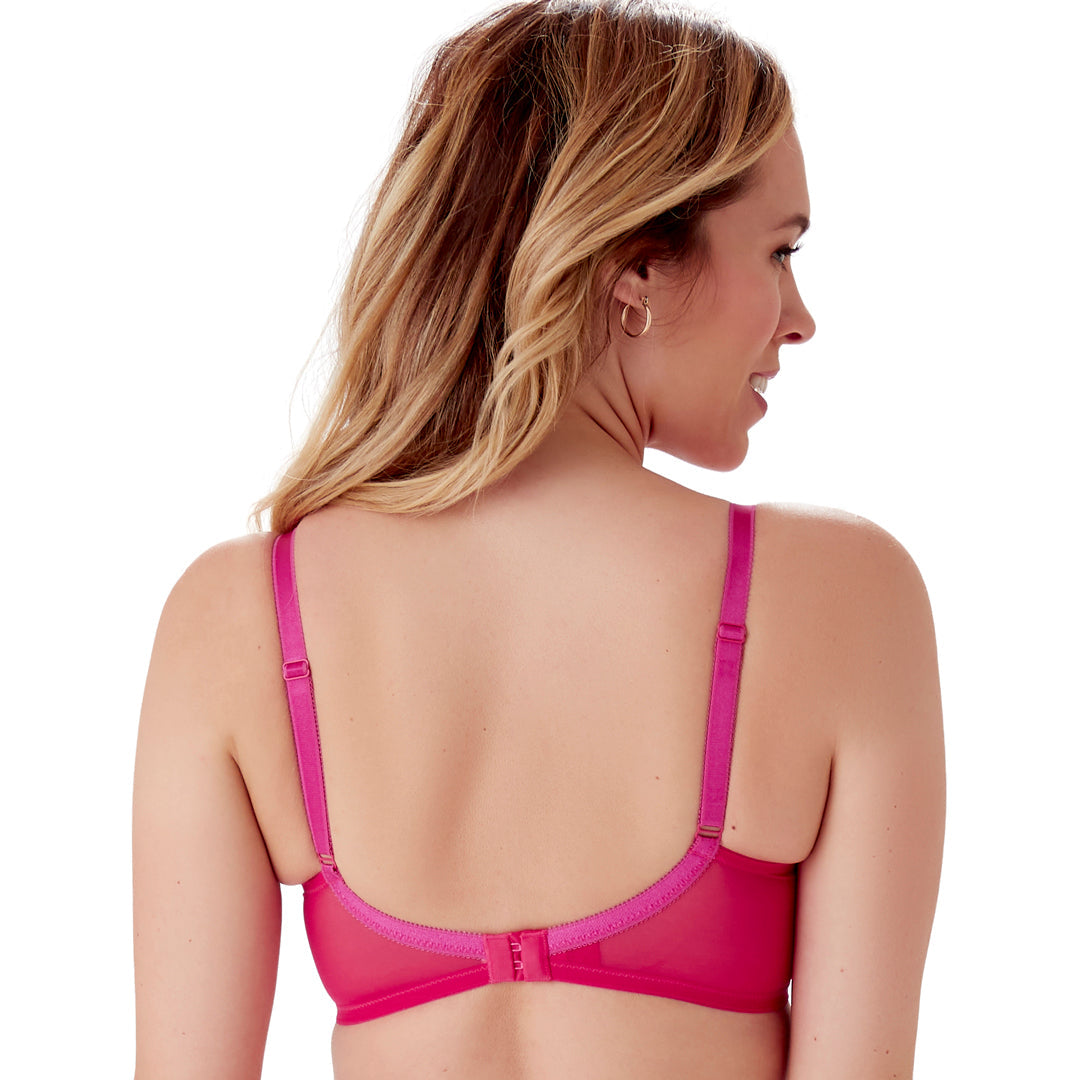 Gossard Glossies Lace Hot Pink Sheer Molded Bra — view 3