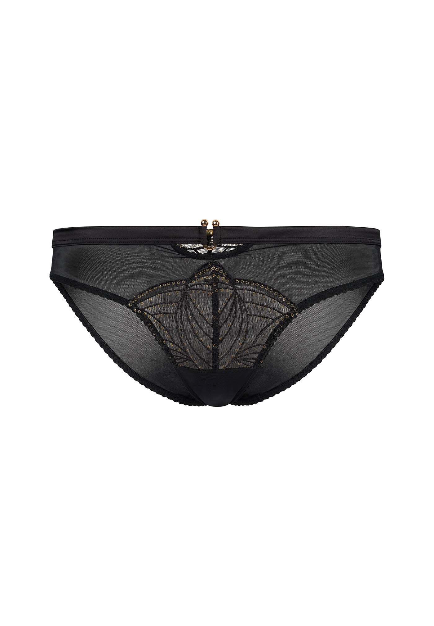 Gossard Viva Black Sheer Embroidered Bikini Panties — view 5