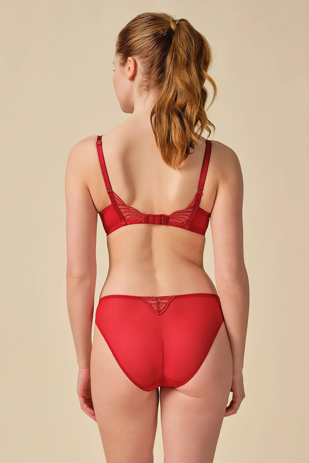 Gossard Viva Red Sheer Embroidered Bikini Panties — view 5