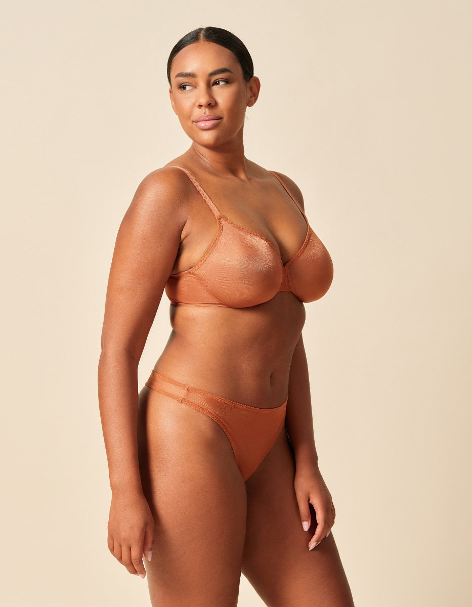 Gossard Glossies Sunkissed Sheer Thong Panties — view 7