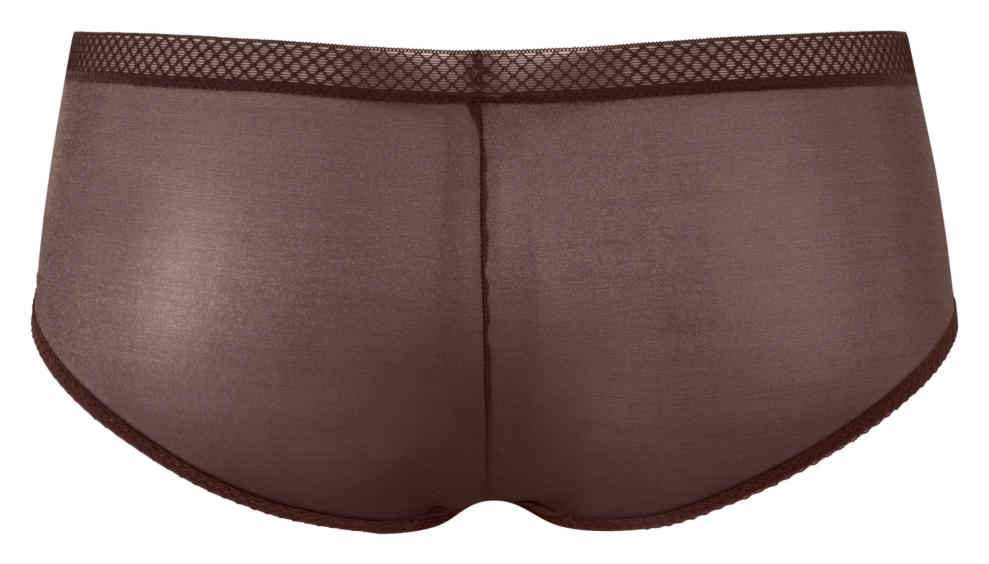 Gossard Glossies Rich Brown Sheer See Through Shorts Panty — view 4
