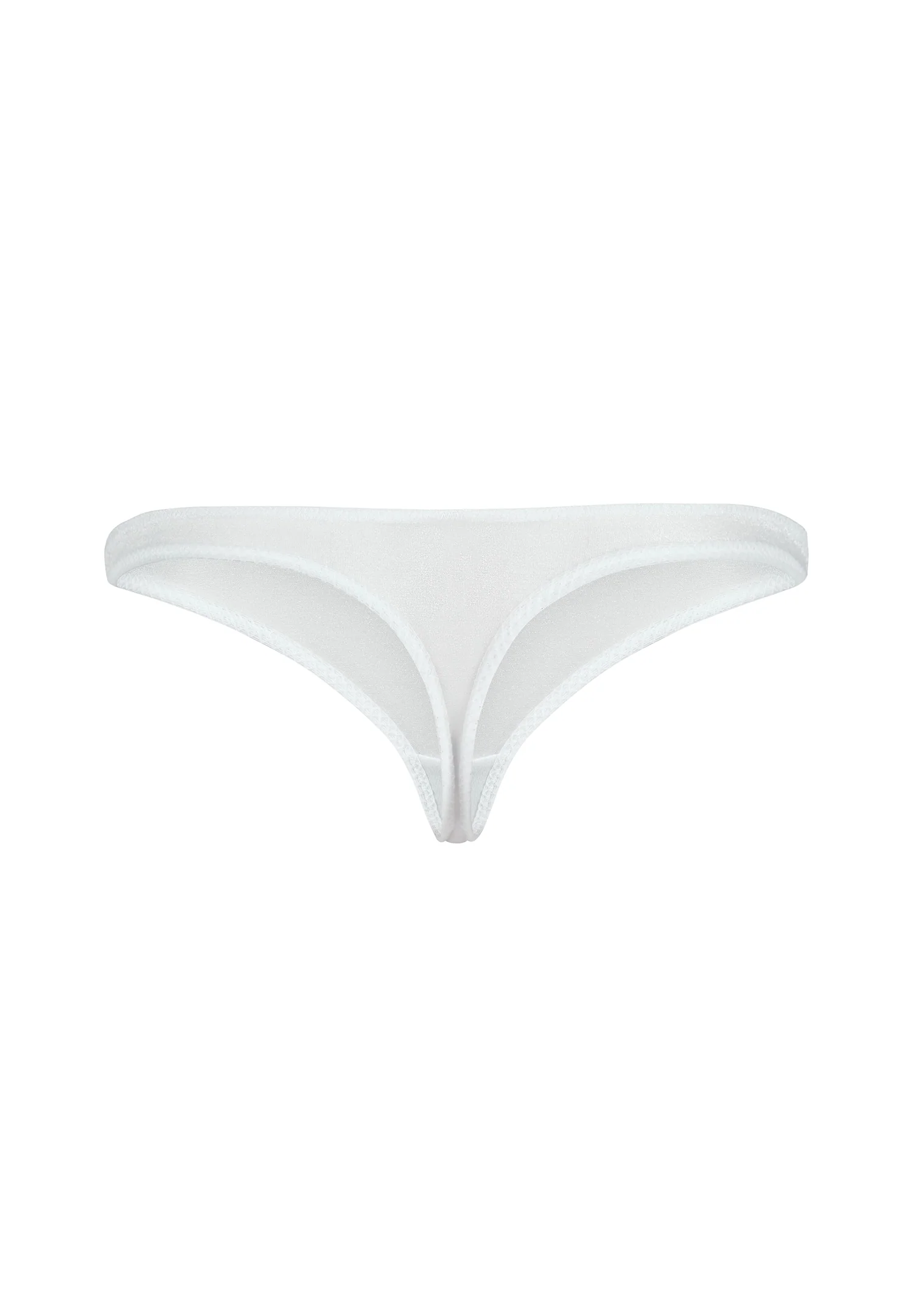 Gossard Glossies White Sheer See Through Thong Panty — view 6