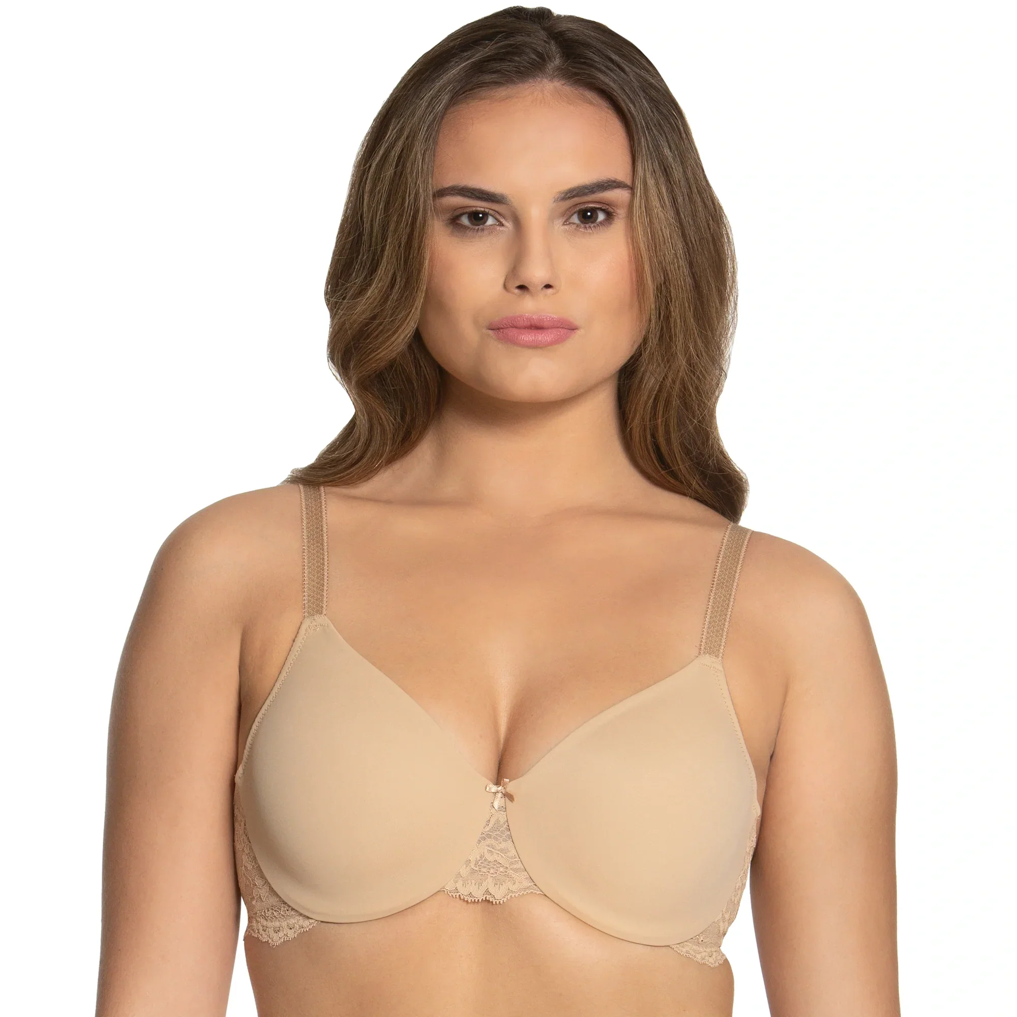Dominique Lena Nude Everyday Hidden Underwire Seamless Lace Minimizer — view 3