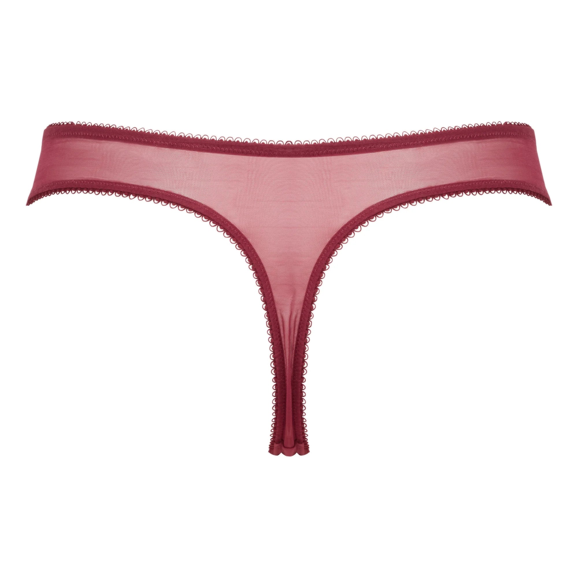 Gossard Superboost Lace Raspberry Sorbet Sheer Thong Panty — view 4