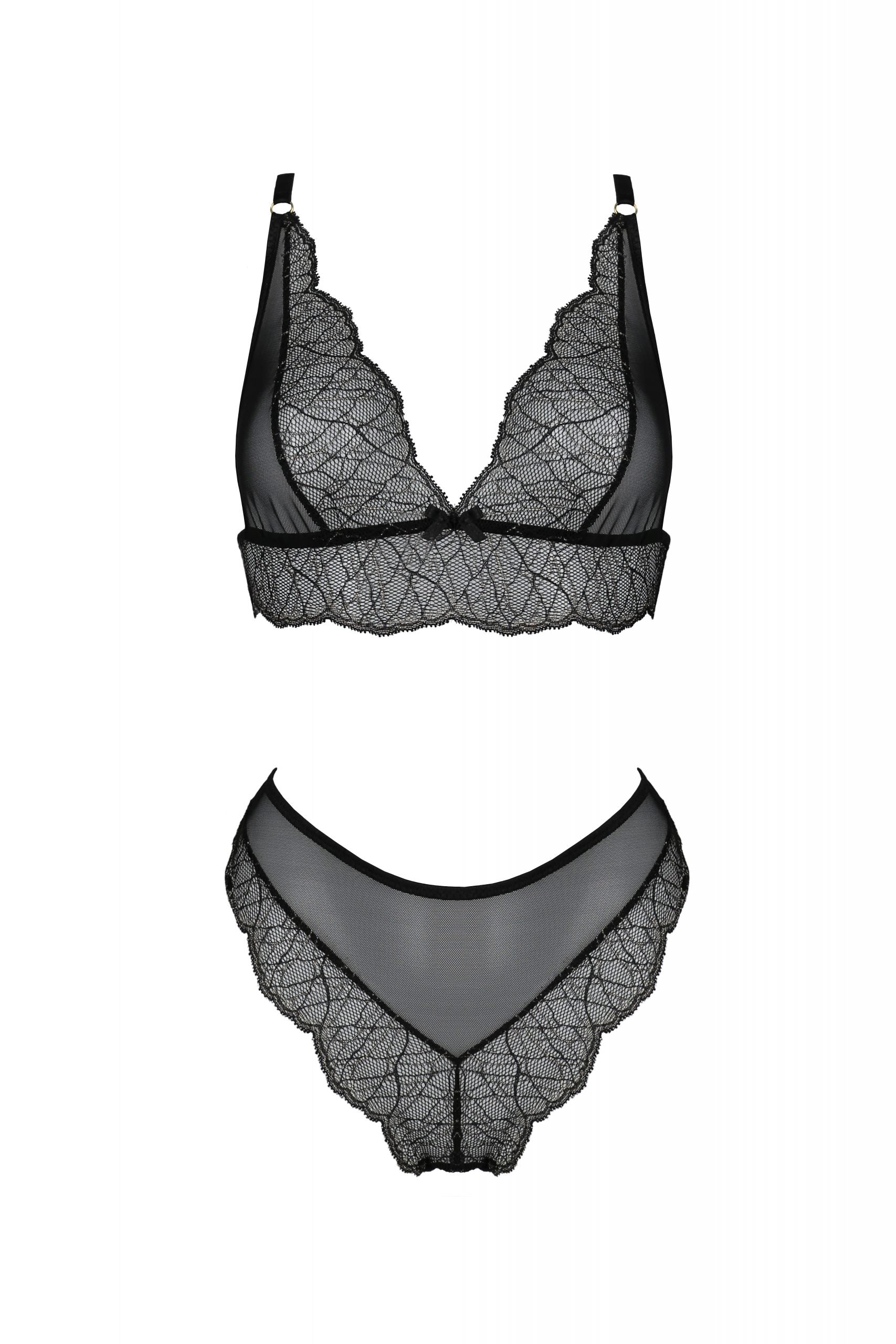Soft Sheer Lace Top & Bikini Set Passion Amberly — view 3