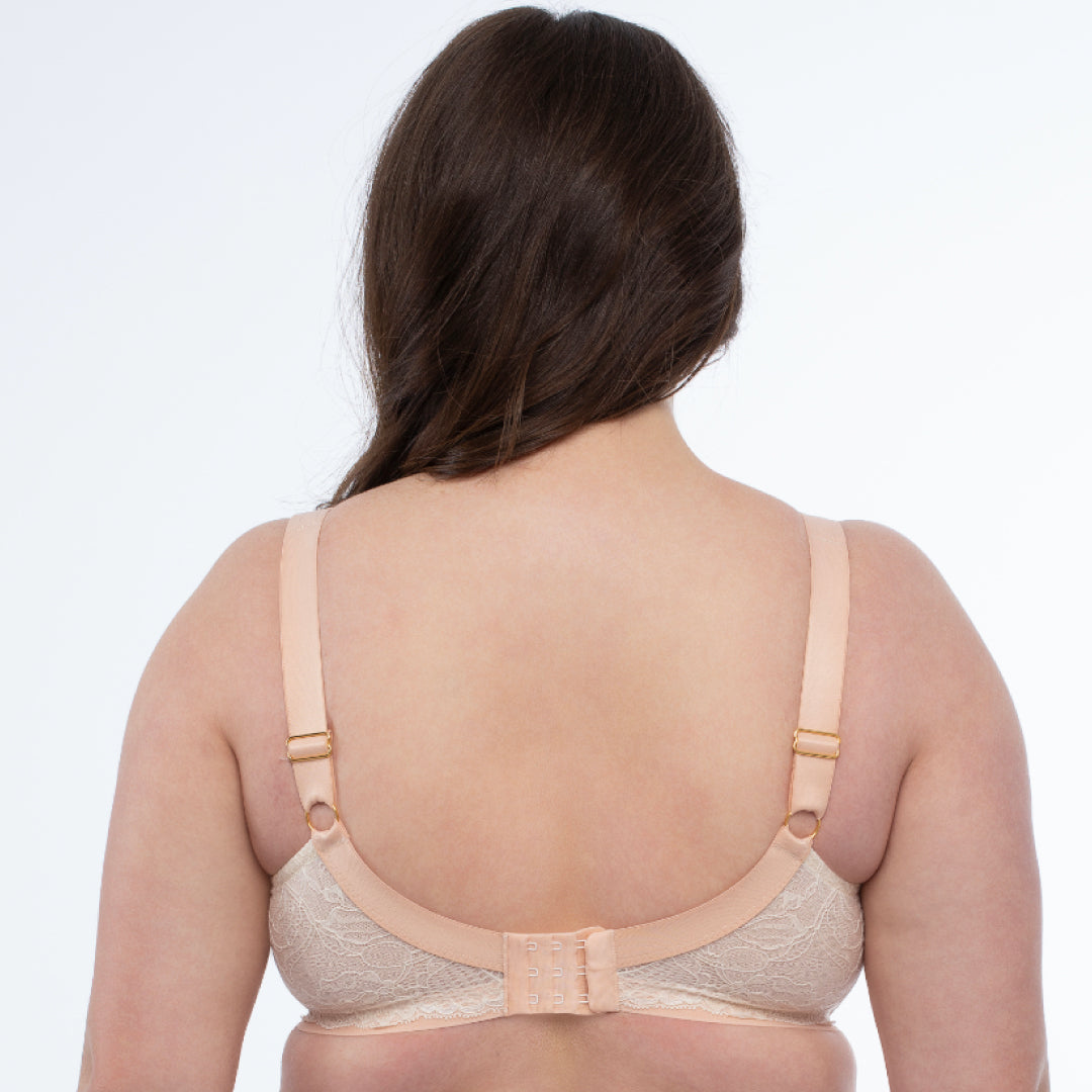 Samanta Anabelle Biscuit Sheer Mesh Full Figure Bra — view 5