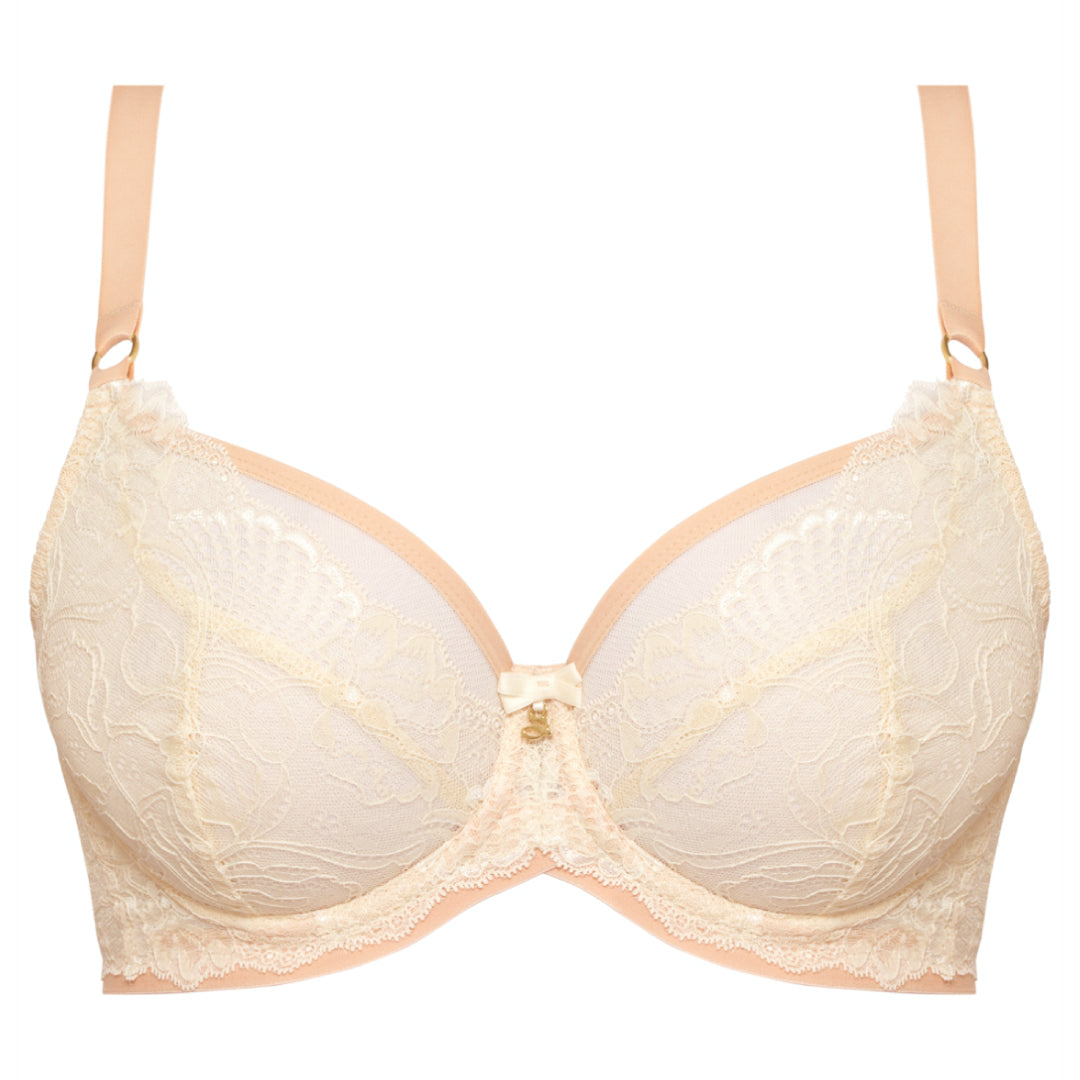 Samanta Anabelle Biscuit Sheer Mesh Full Figure Bra — view 6
