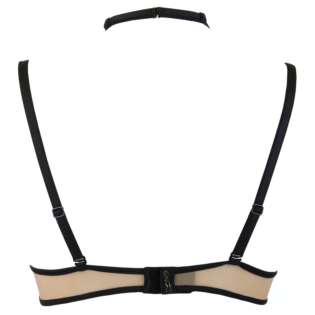 Axami Naughty in Nude Black Open Cup Shelf Bra — view 7