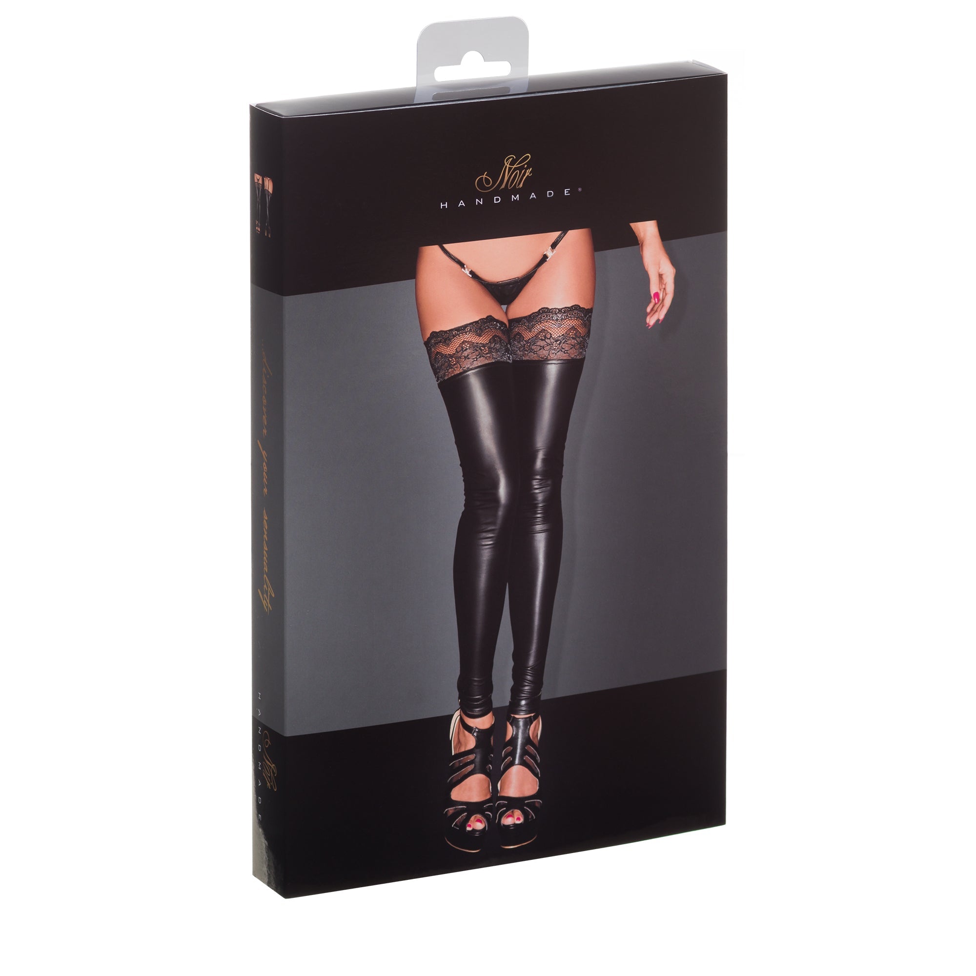 Powerwetlook Stockings Noir Handmade Superstar — view 5
