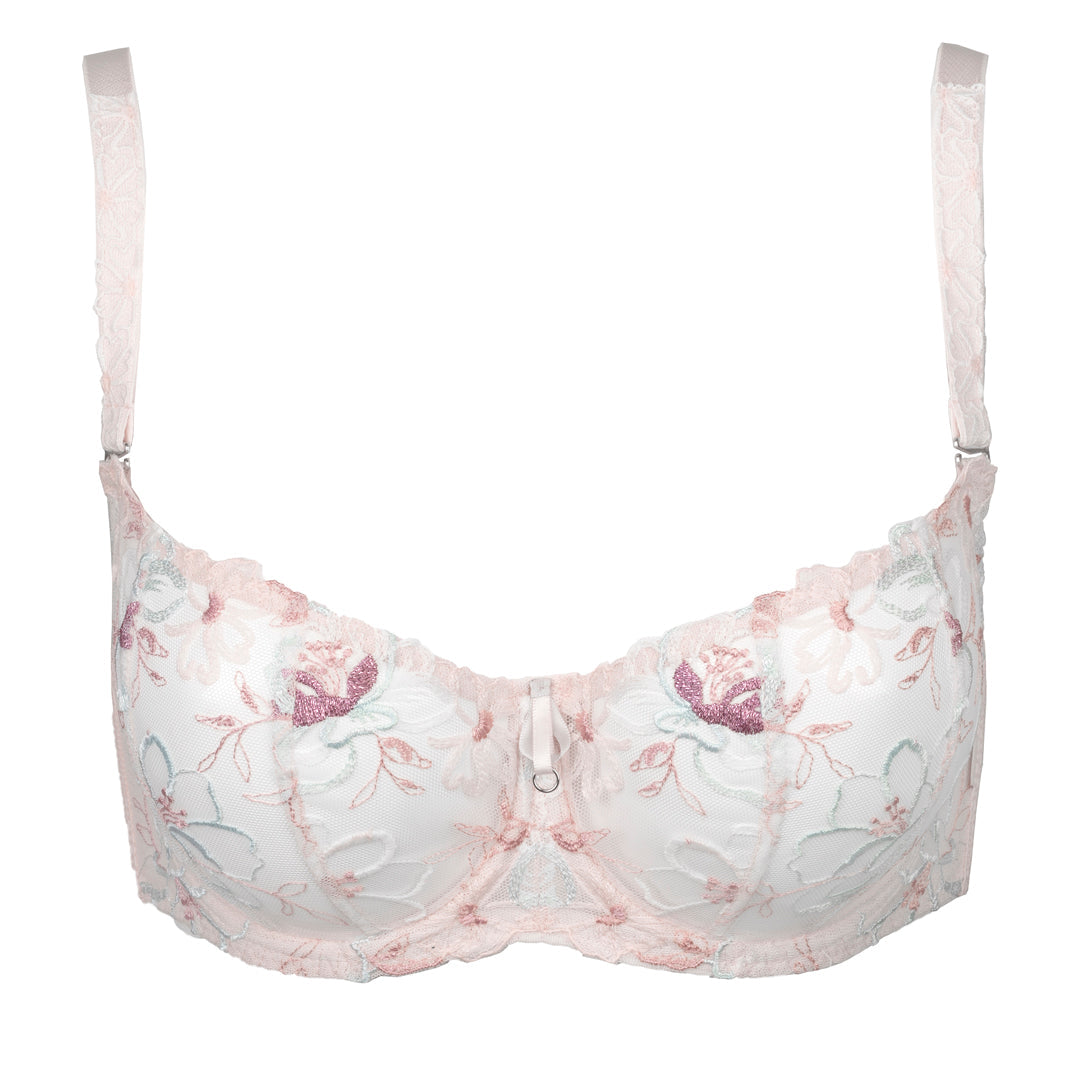Sheer Mesh Balconette Bra Bisquit — view 7