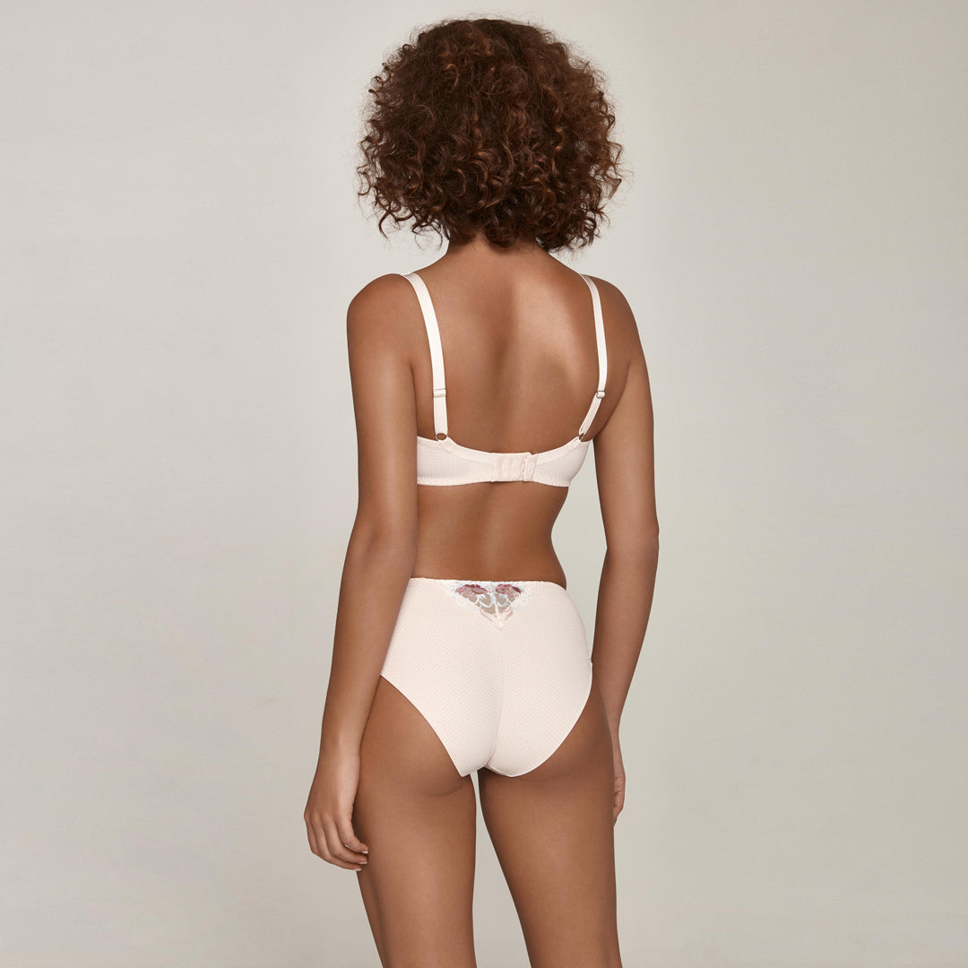 Soft Embroidered Three-Part Cup Bra Bisquit — view 5