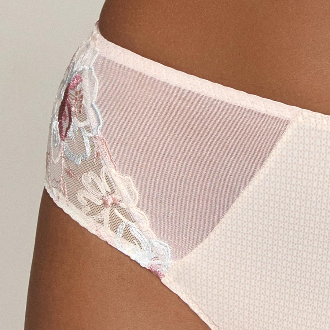 Semi Sheer Lace Maxi Brief Panty Bisquit — view 3