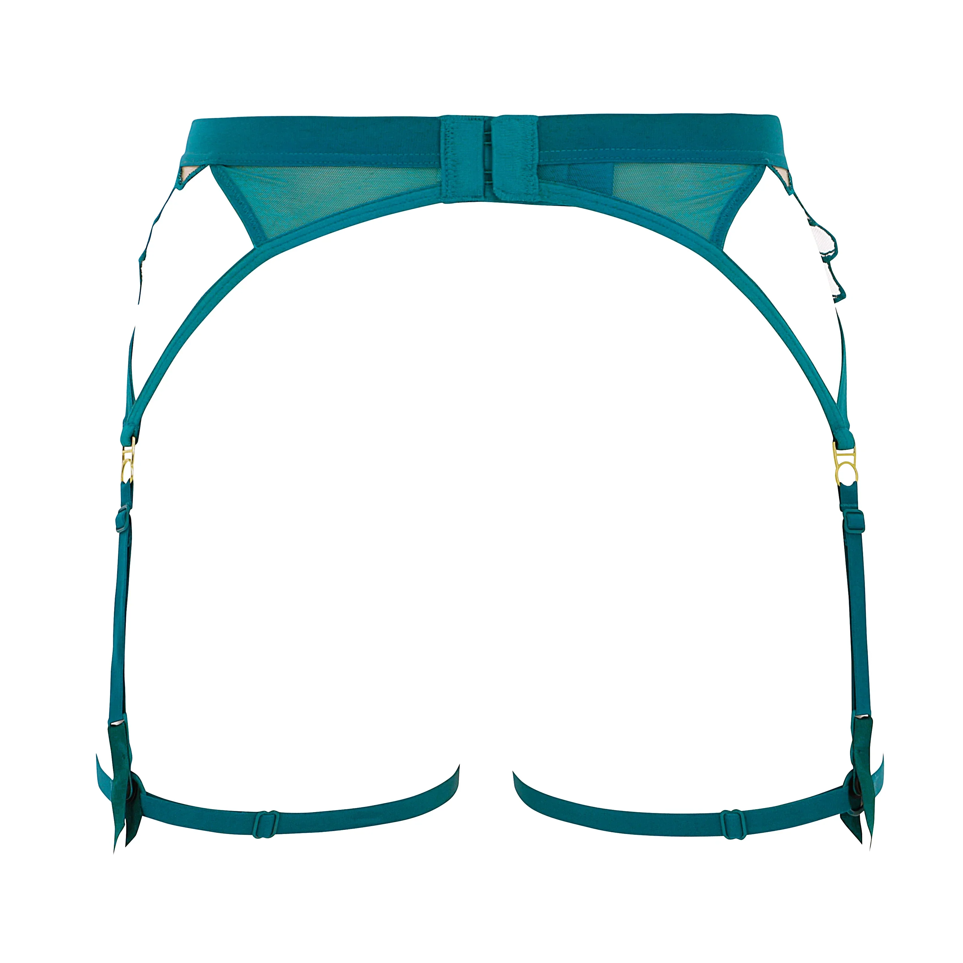 Atelier Amour Cosmic Dream Lagoon Sheer Mesh Garter Belt — view 6