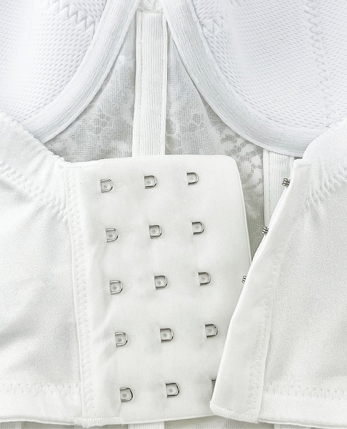 Deep Plunge Lace Bustier Dominique Estrada White — view 4