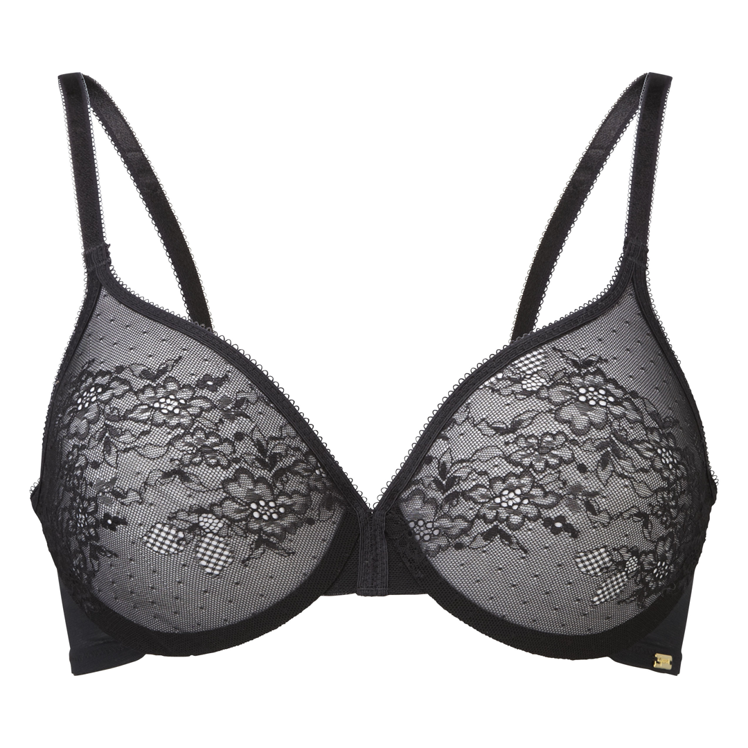 Gossard Glossies Lace Black Sheer Molded Bra — view 3