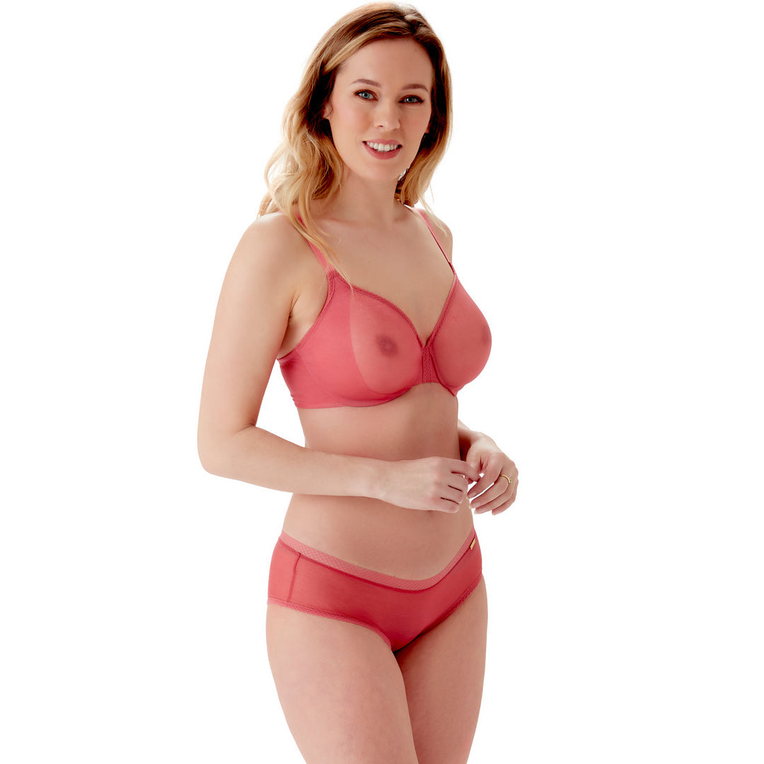 Gossard Glossies Raspberry Sorbet Sheer See Through Shorts Panty — view 5