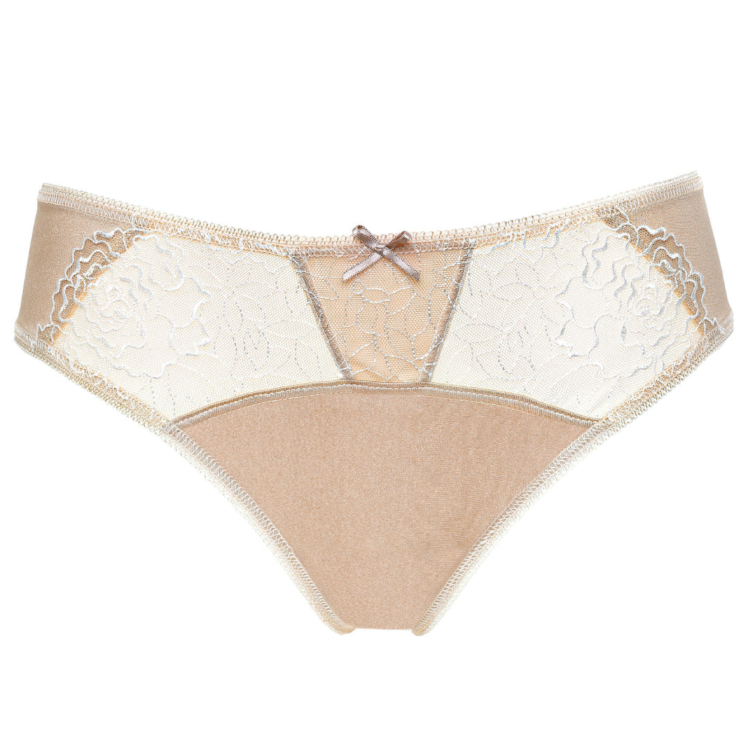 Gorteks Pamela Cappucino Semi Sheer Low Rise Bikini Panty — view 7