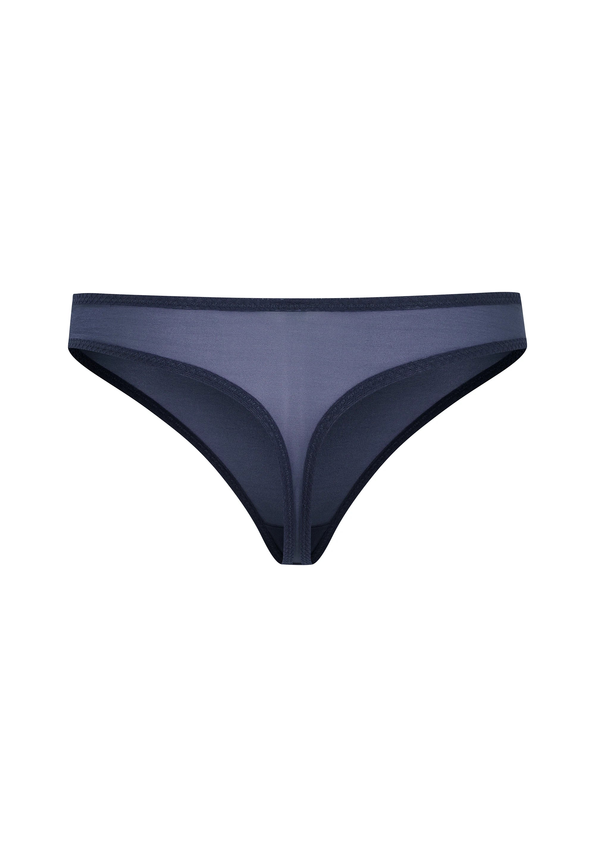 Gossard Glossies Shadow Blue Sheer Thong Panties — view 6