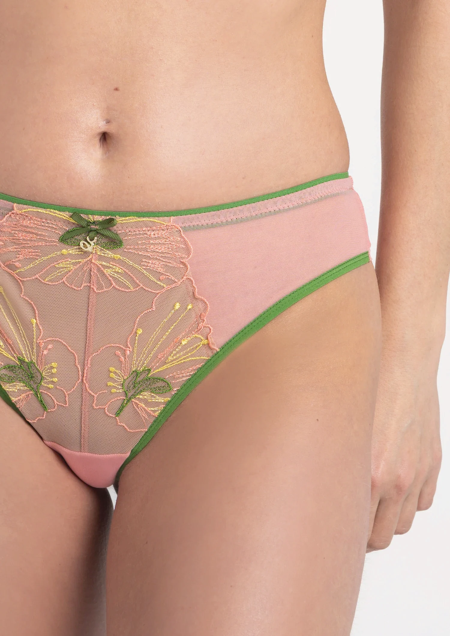 Samanta Lilly Hibiscus Sheer Brazilian Panty