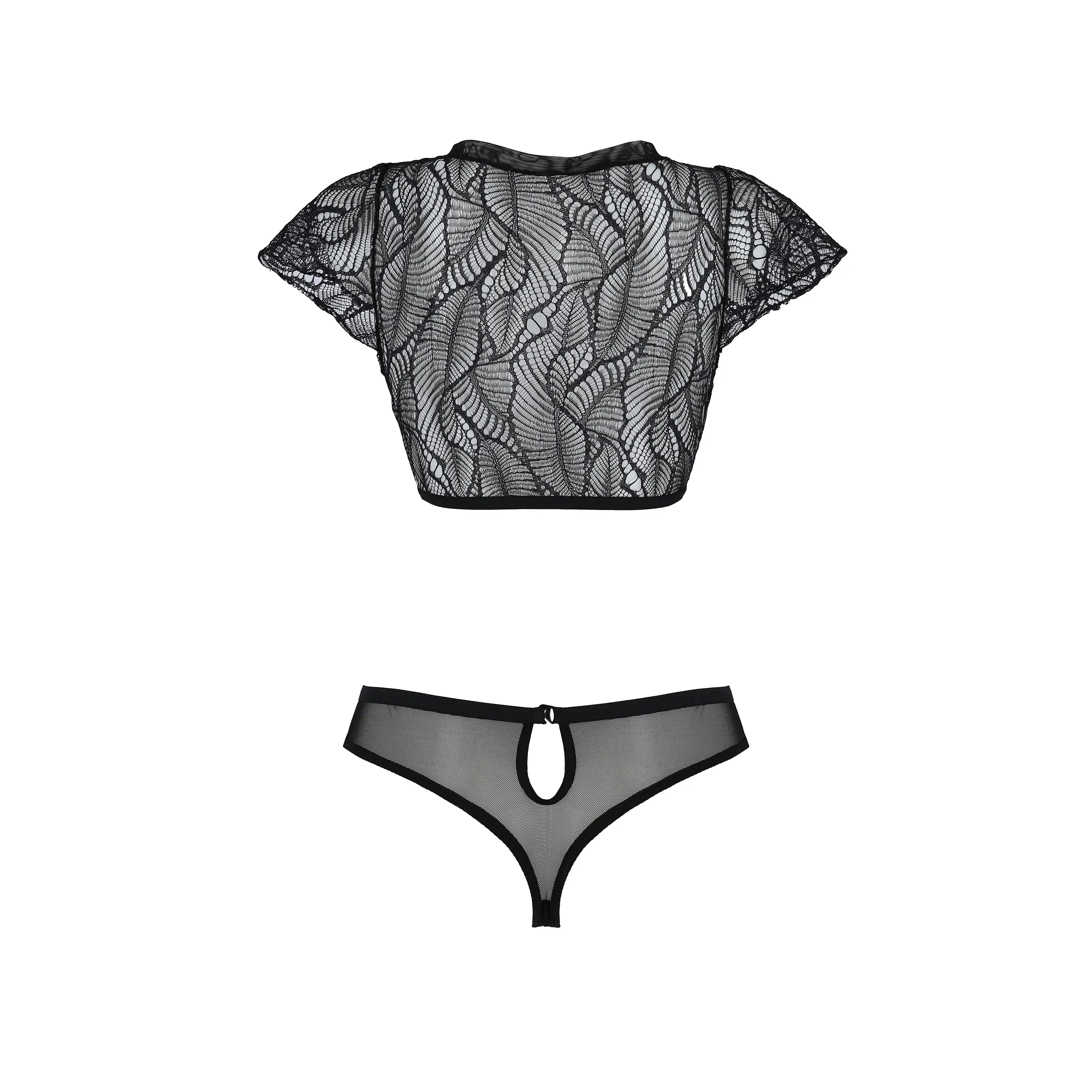 Soft Sheer Lace Top & Bikini Set Passion Eco Leafa — view 4