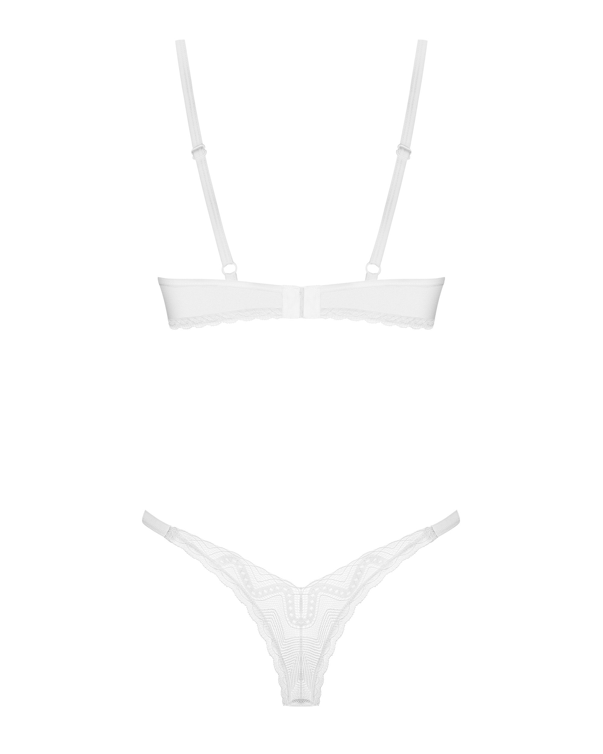 Obsessive Alissium Sheer Demi Bra & Thong Panty — view 5