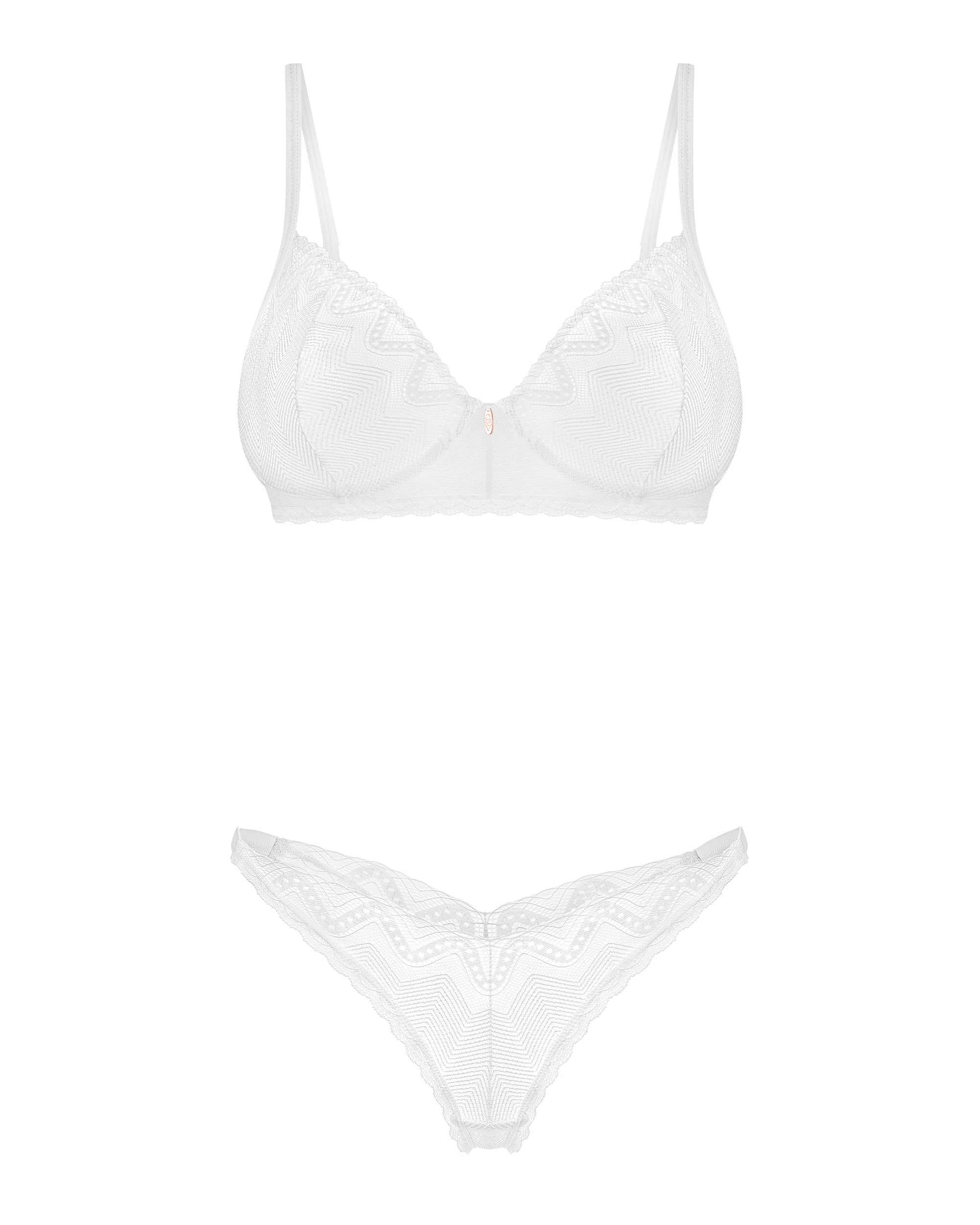 Obsessive Alissium Sheer Demi Bra & Thong Panty — view 4