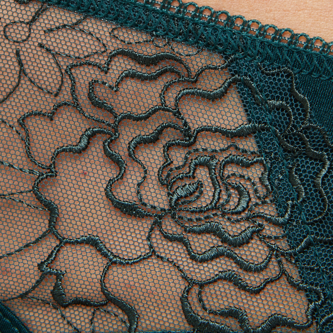 Gorteks Pamela Pine Green Semi Sheer Thong Panty — view 6