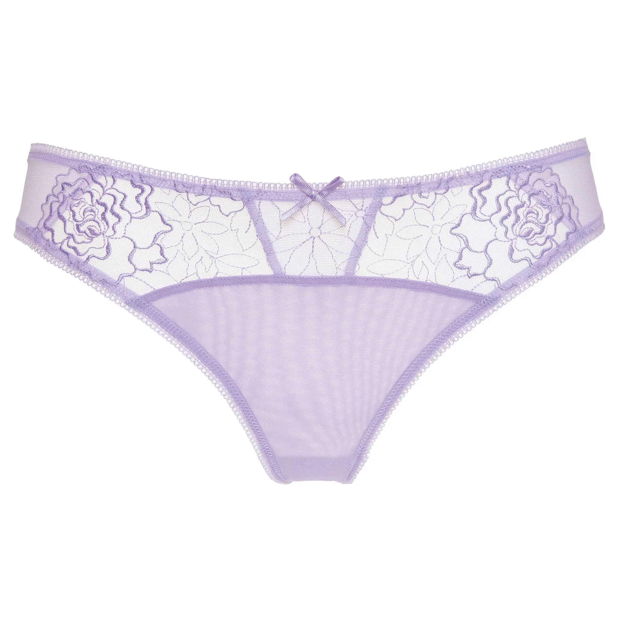Gorteks Pamela Lavender Semi Sheer Thong Panty — view 5