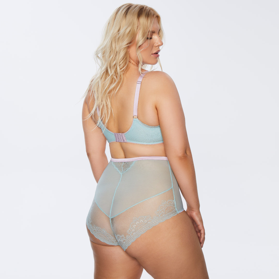 Kinga Pastellove Sheer High Waist Tulle Brief Panty — view 4
