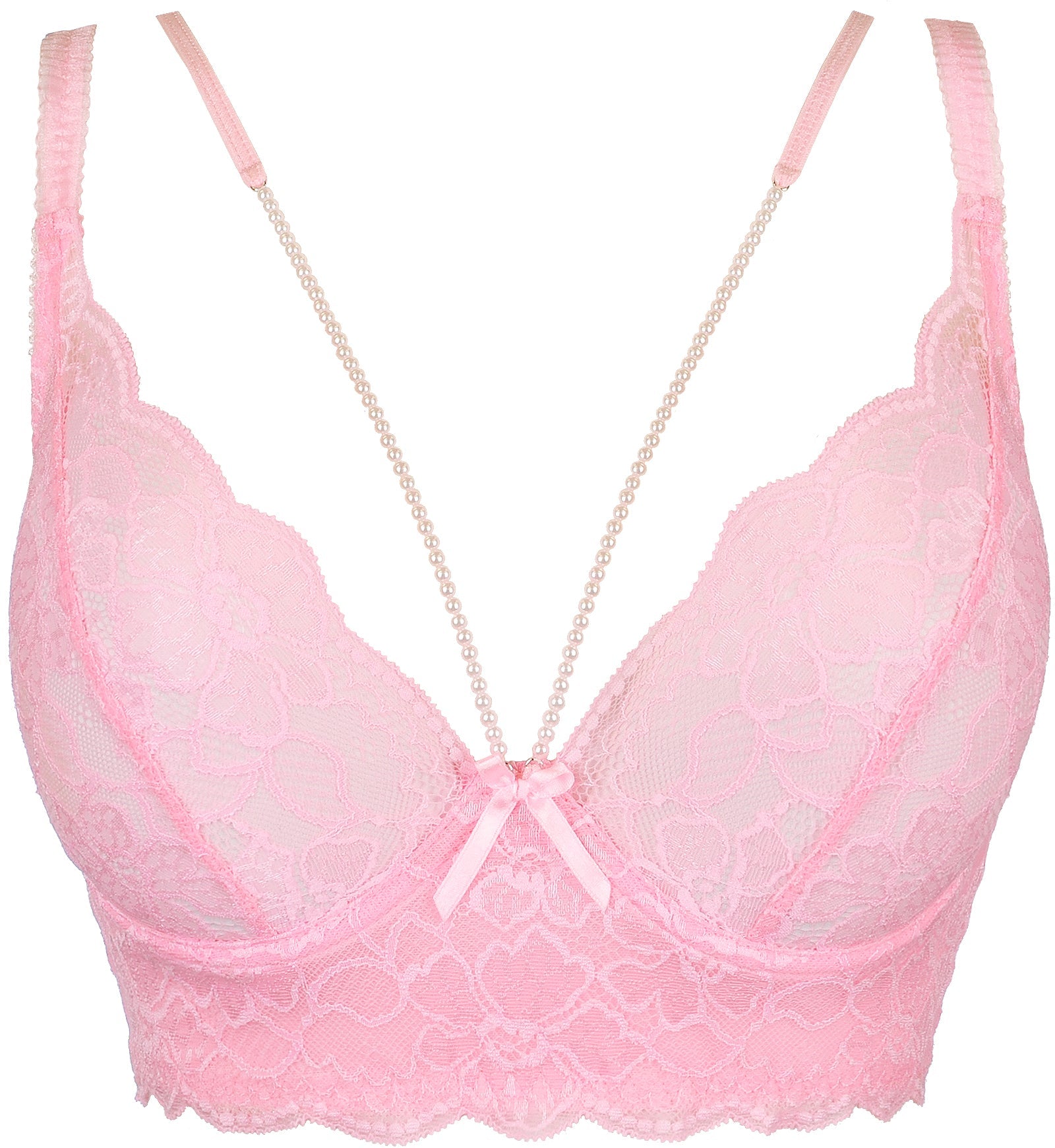 Axami Rose Shadow Sheer Lace Longline Bra — view 7