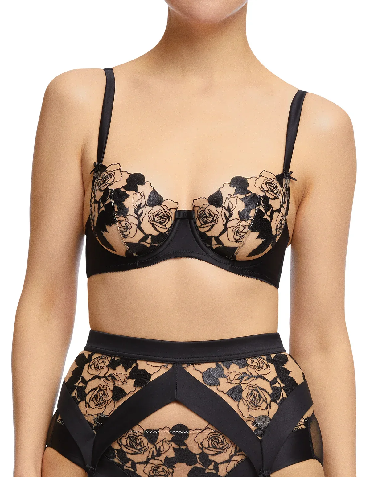 Dita Von Teese Rosabelle Underwire Balconette Bra Black — view 3