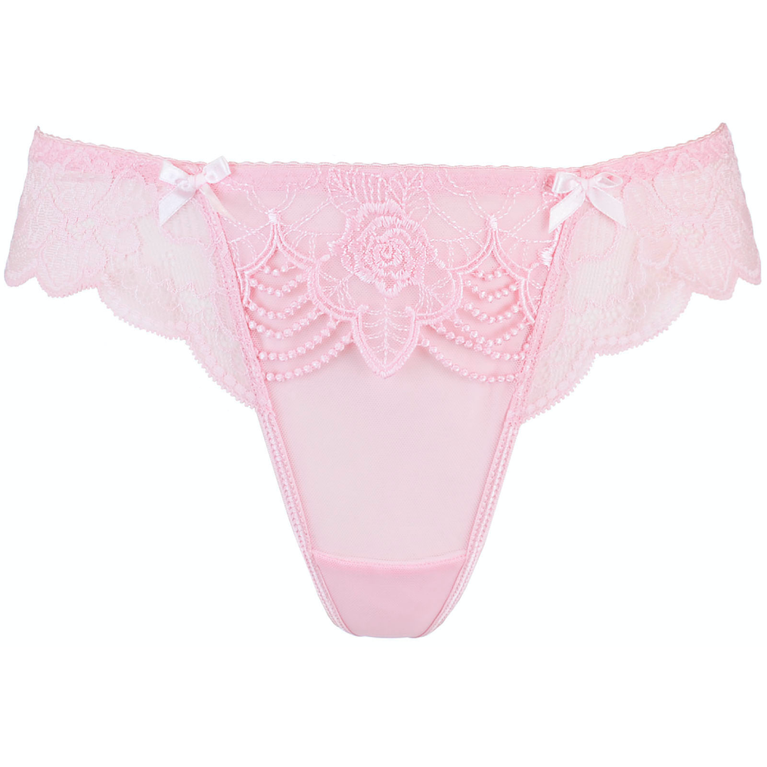 Axami Seductive Rose Sheer Mesh Lace Thong Panty — view 7