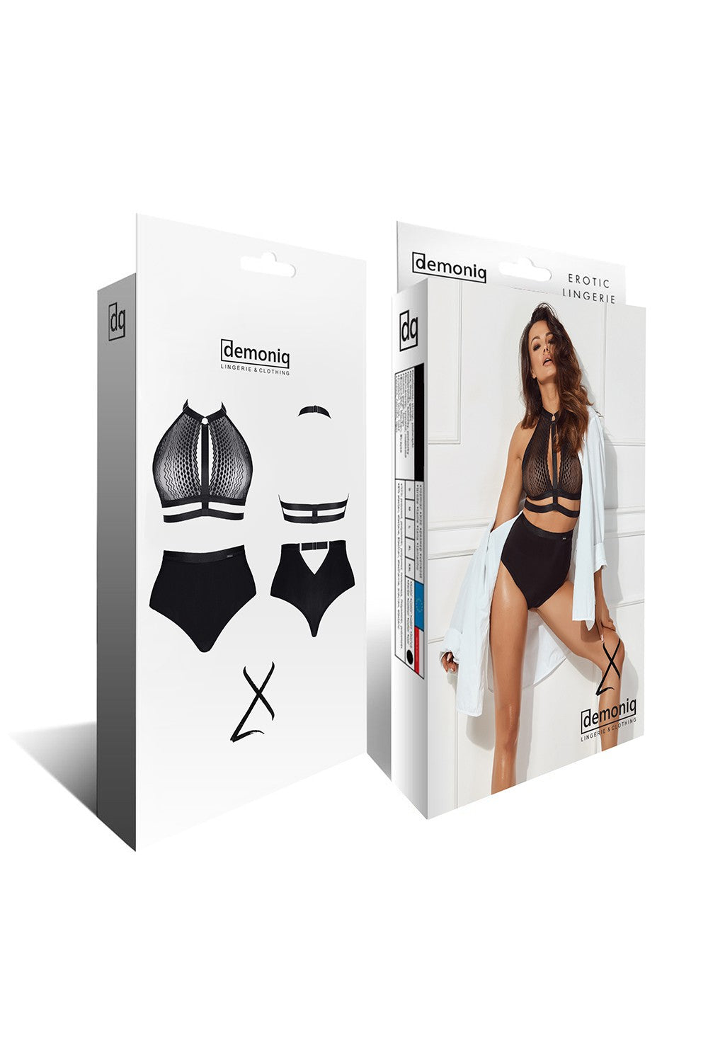 Demoniq Paloma Sheer Lace Bra & High Waist Shorts — view 6