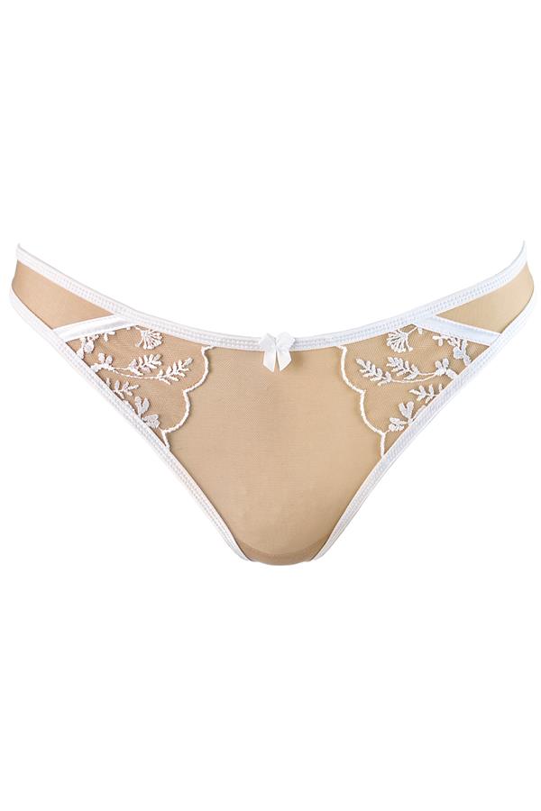 Axami Enigma White Sheer Mesh Thong Panty — view 3