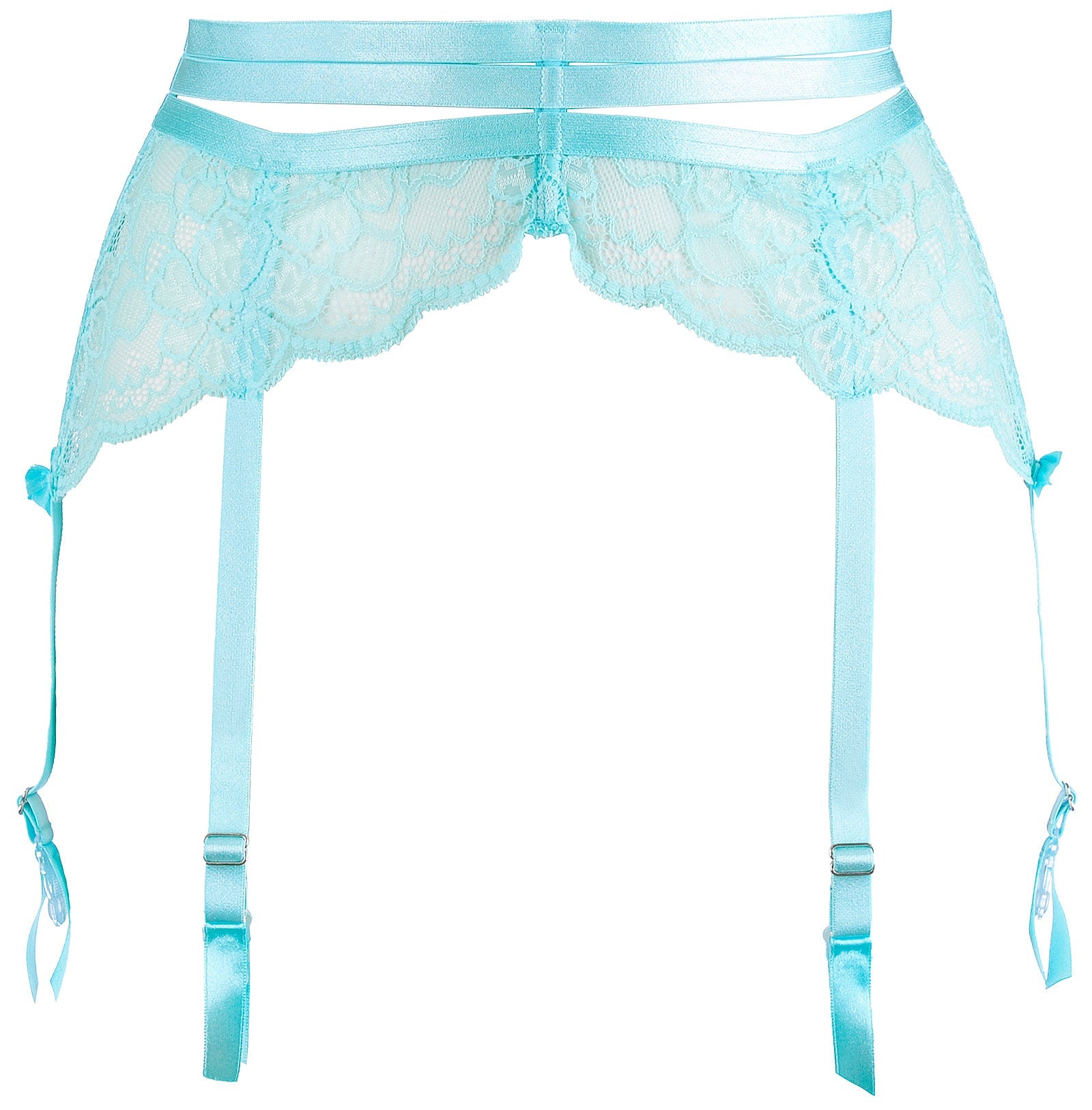 Axami Allure Blue Floral Lace Garter Belt — view 5