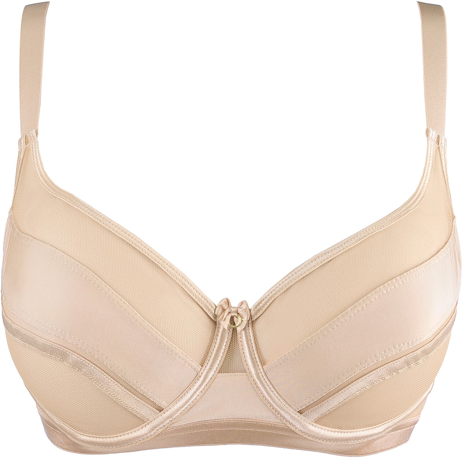Axami Linea Nude Soft Sheer Mesh Balconette Bra — view 3