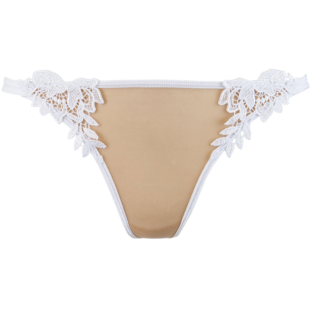 Axami Naughty in Nude White Mesh String Thong — view 6