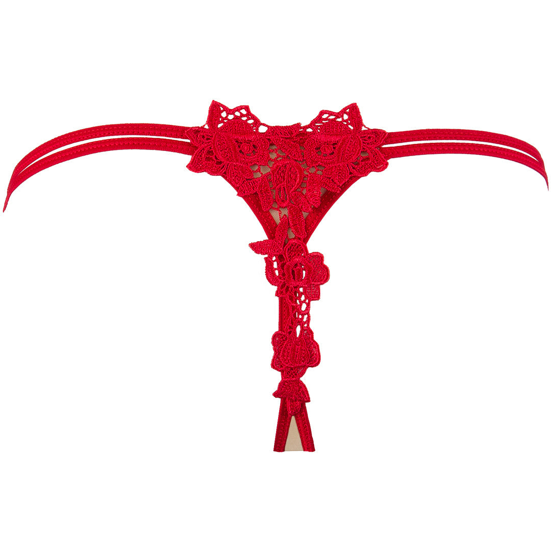 Axami Naughty in Nude Red String Thong — view 7