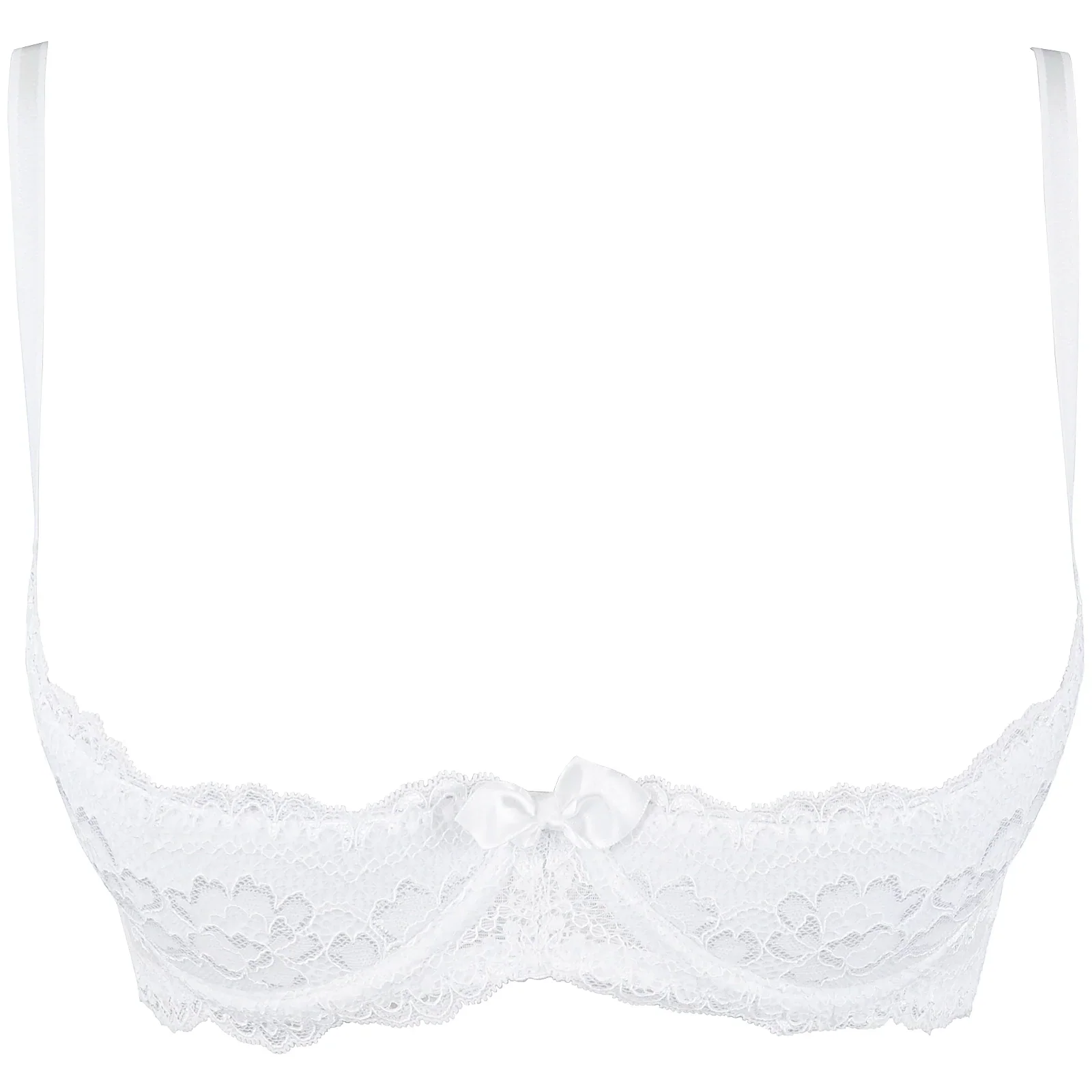 Axami Love Cave White Open Cup Lace Bra — view 5