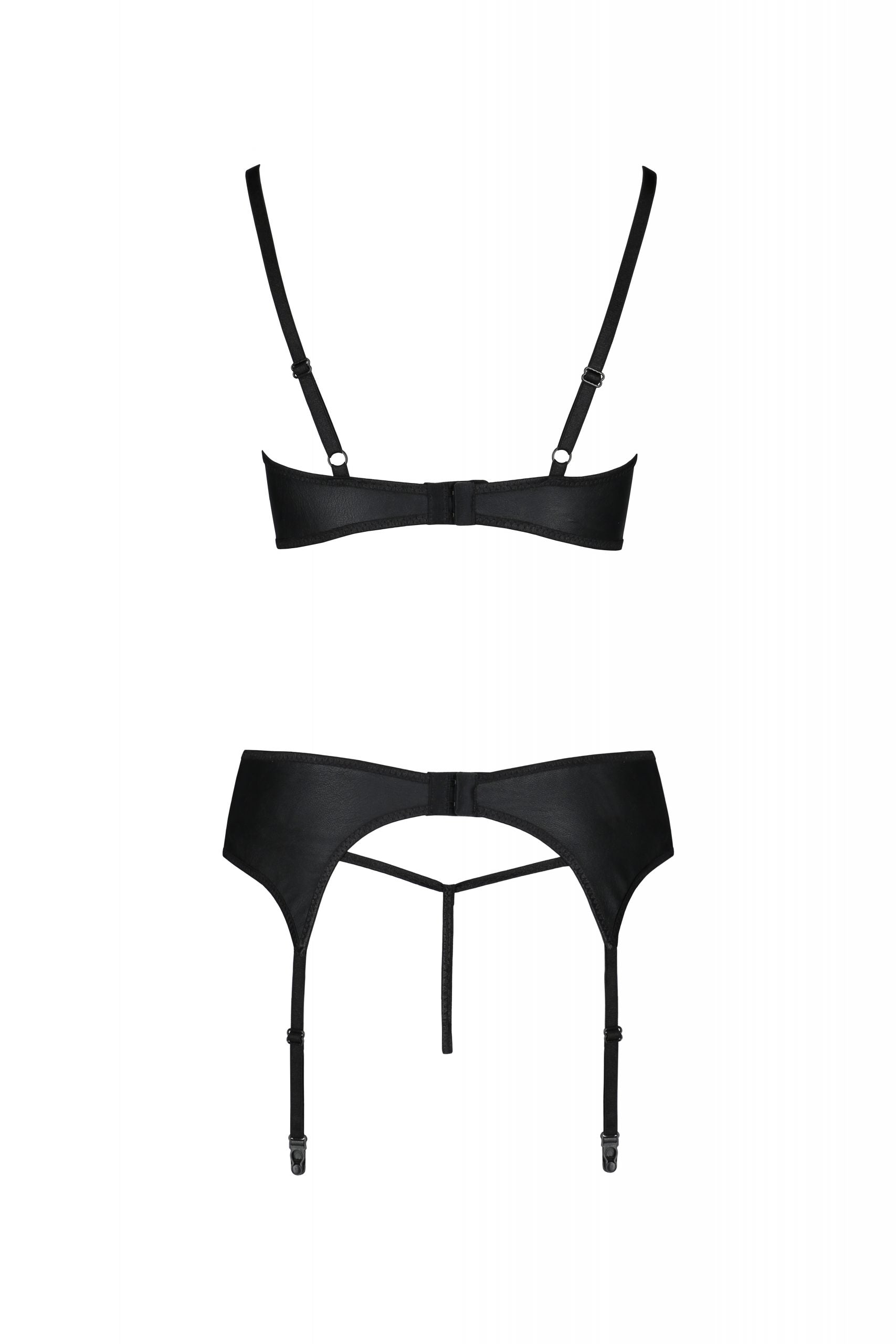 Sexy Open Cup Bra & Sheer Lace Garter String Set Passion Astrida — view 4