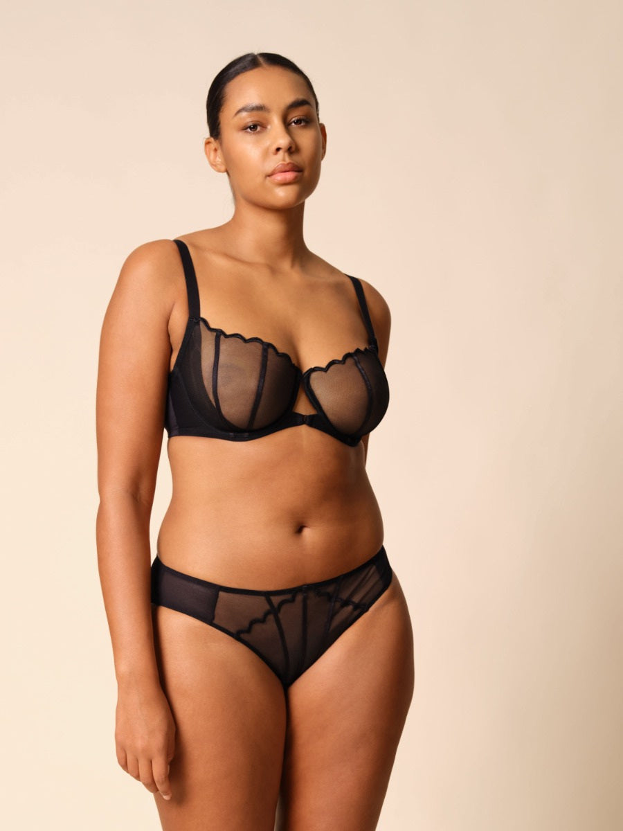 Gossard Obsession Black Sheer Unpadded Balconette Bra — view 6
