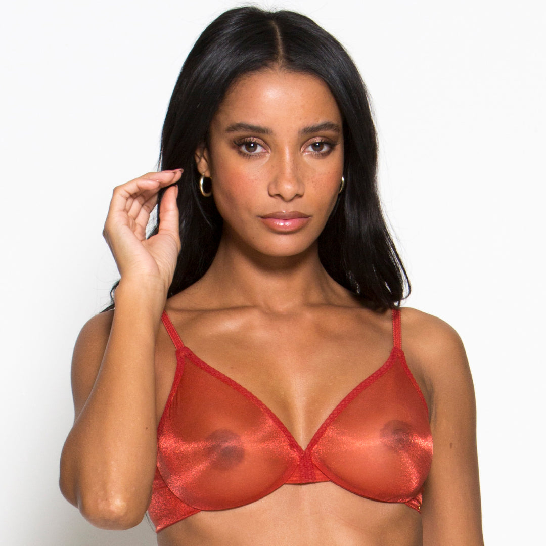 Gossard Glossies Cayenne Sheer Molded Bra — view 4