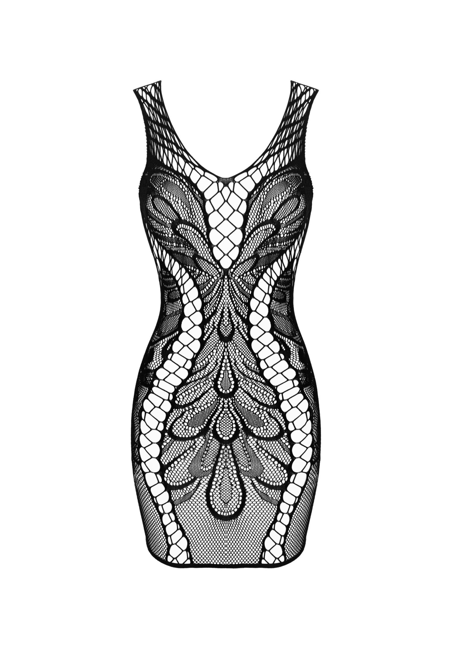 Obsessive Midnight Muse Black Openwork Mini Dress — view 5