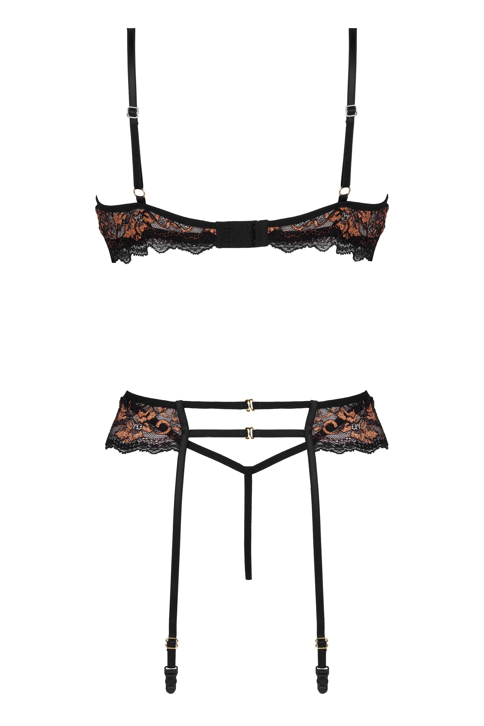 Beauty Night Goldie Sheer Mesh Lace Corset — view 6