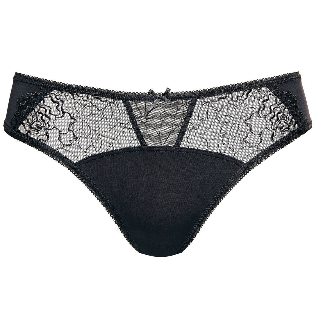Gorteks Pamela Black Semi Sheer Bikini Panty — view 7
