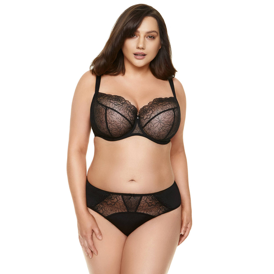 Gorteks Pamela Black Semi Sheer Bikini Panty — view 5