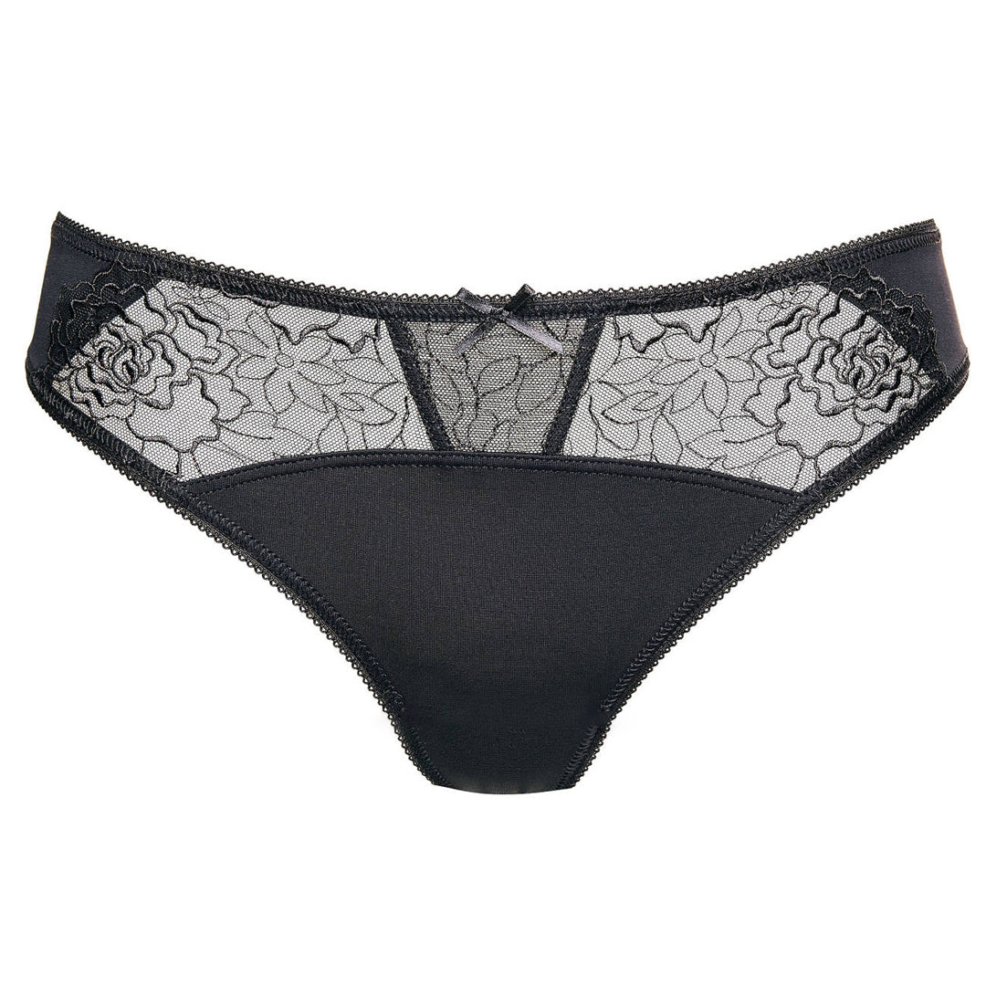 Gorteks Pamela Black Semi Sheer Thong Panty — view 5