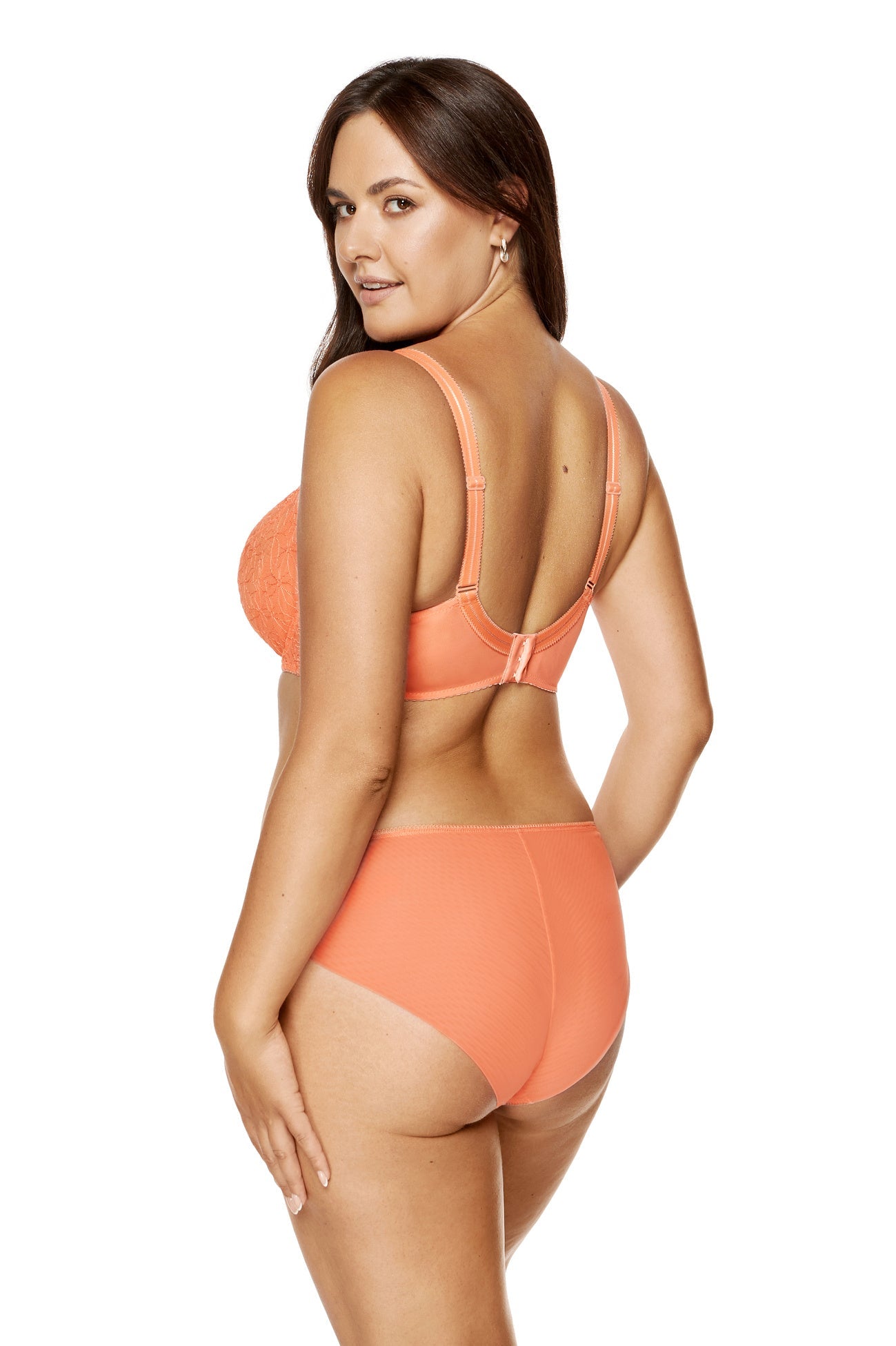 Gorteks Pamela Peach Sheer Mesh Balconette Bra — view 6