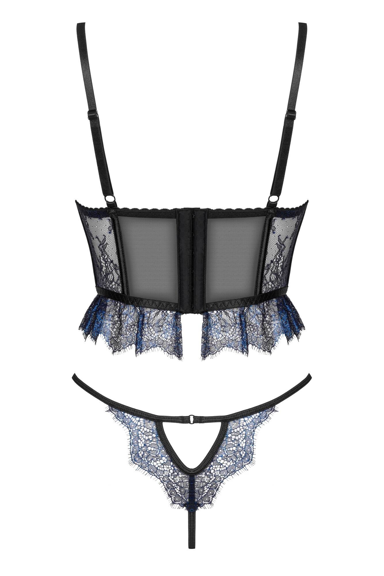 Beauty Night Saphira Sheer Lace Longline Bra & Sexy String — view 5